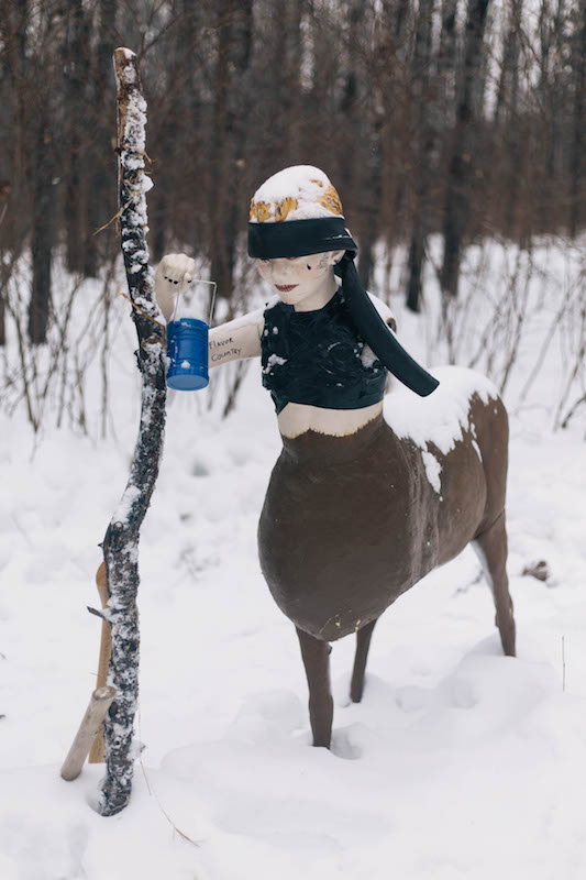 Deer Boy welcoming us into Checkpoint #3. Photo by Cass Gilbert