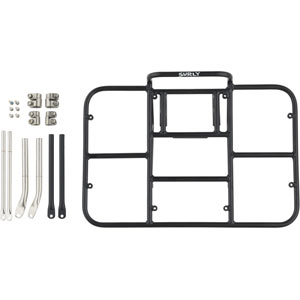 Surly 24-Pack Rack 2.0 Black disassembled on white background