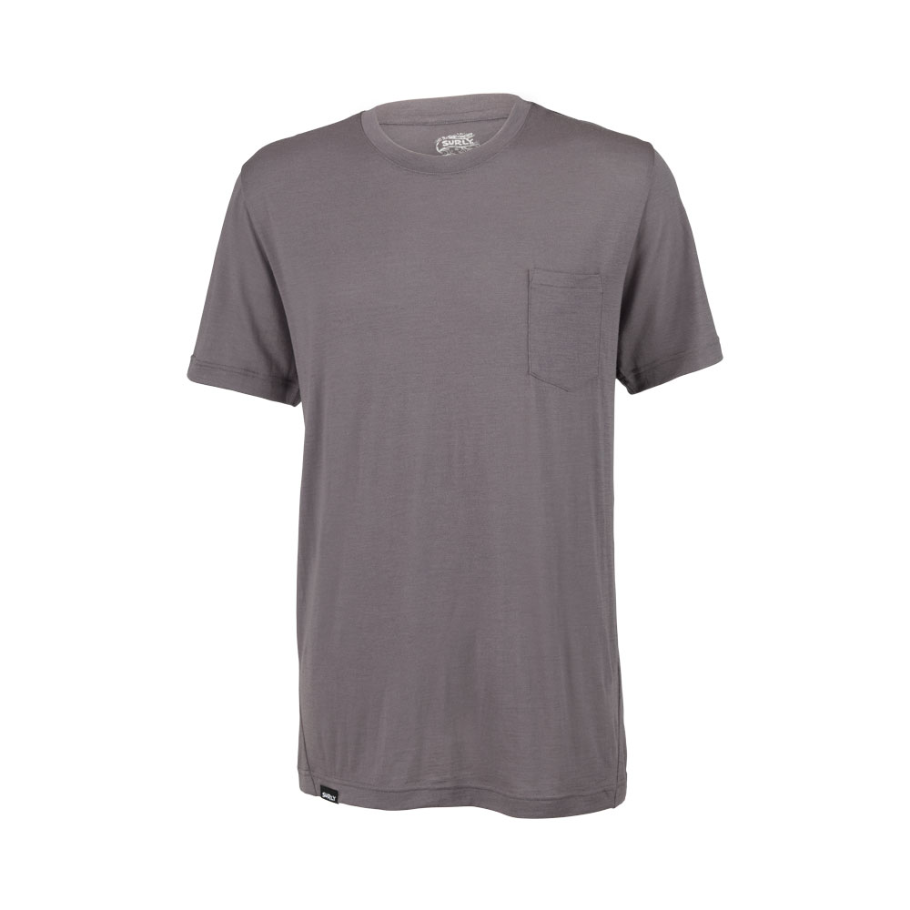 Surly Merino Pocket T-Shirt: Gray