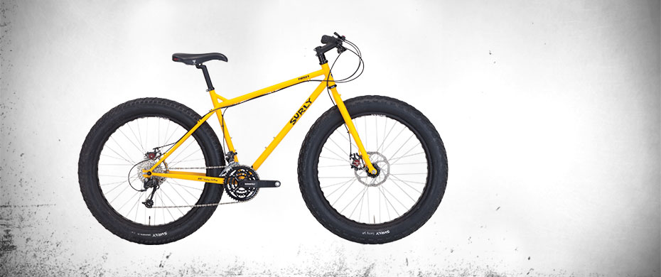 Surly Pugsley Fat Bike - Yellow - right side view