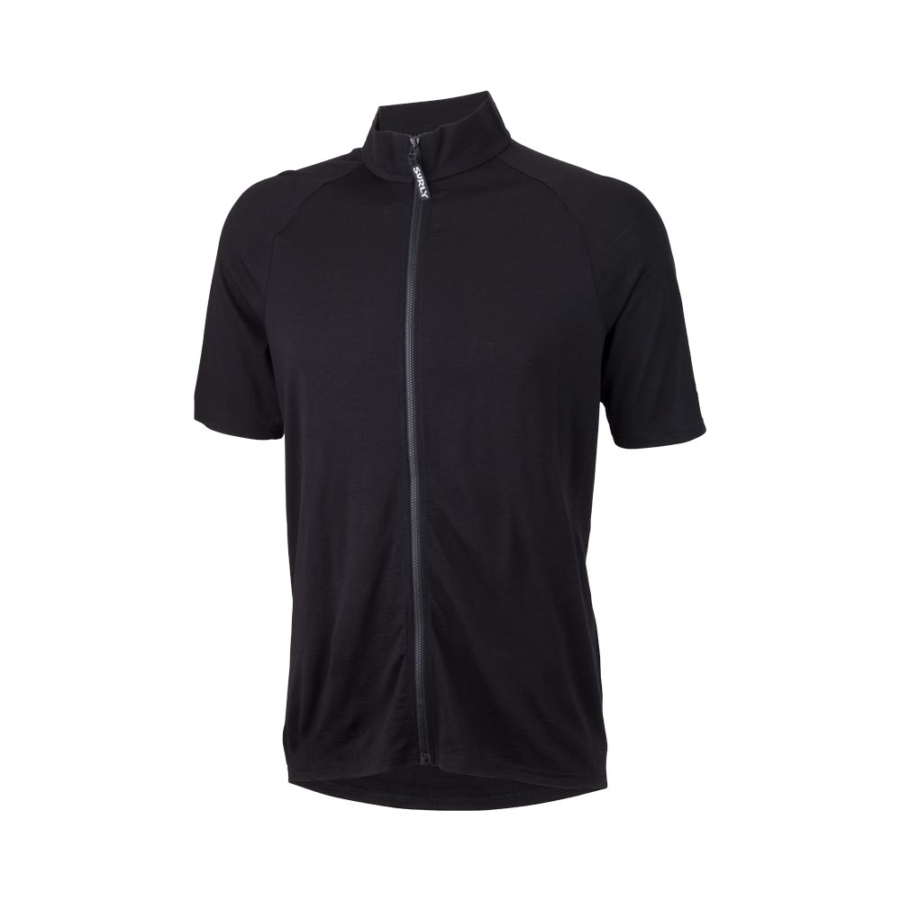 Surly Men's Merino Wool Short Sleeve Jersey, Black