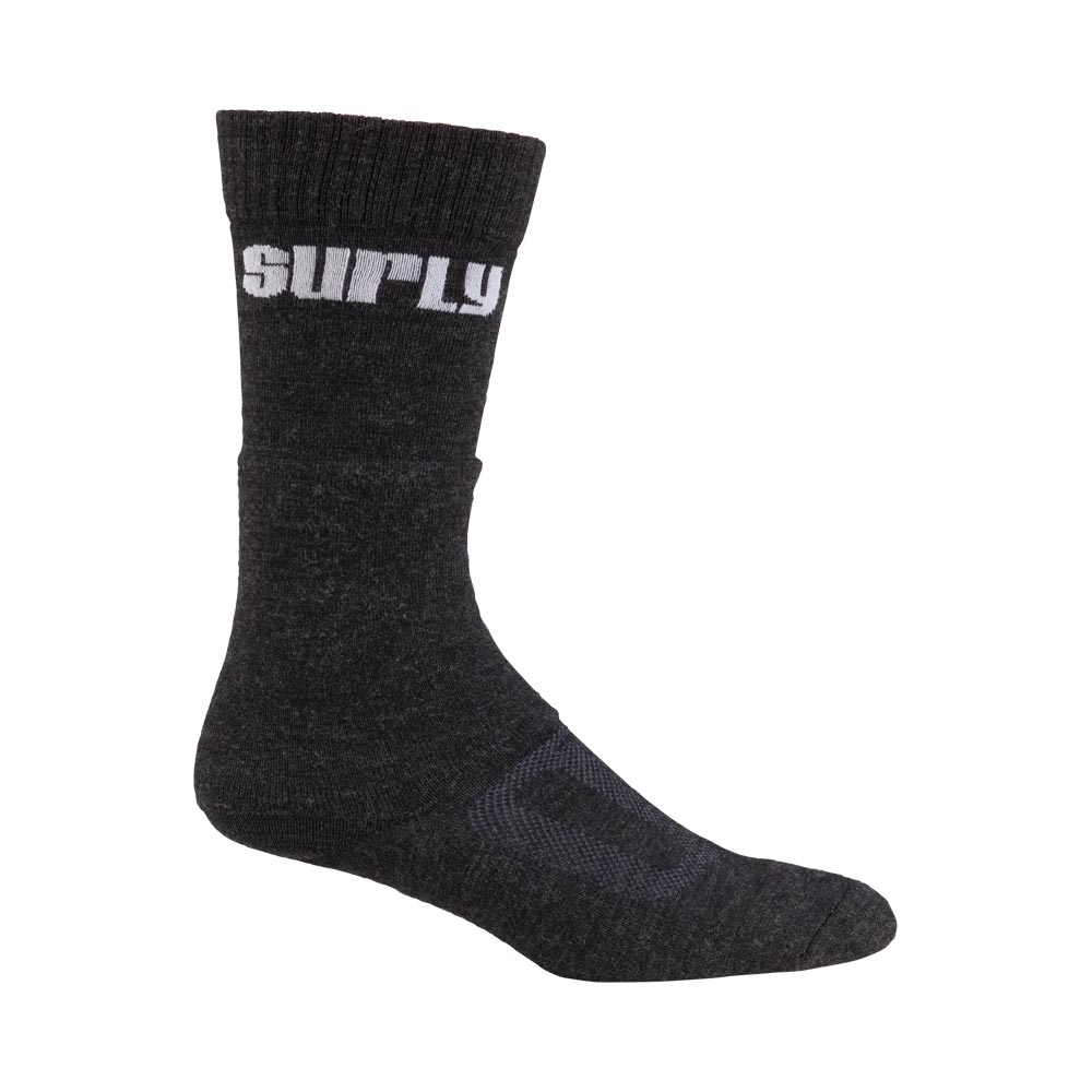 Surly Tall Wool Socks, Black