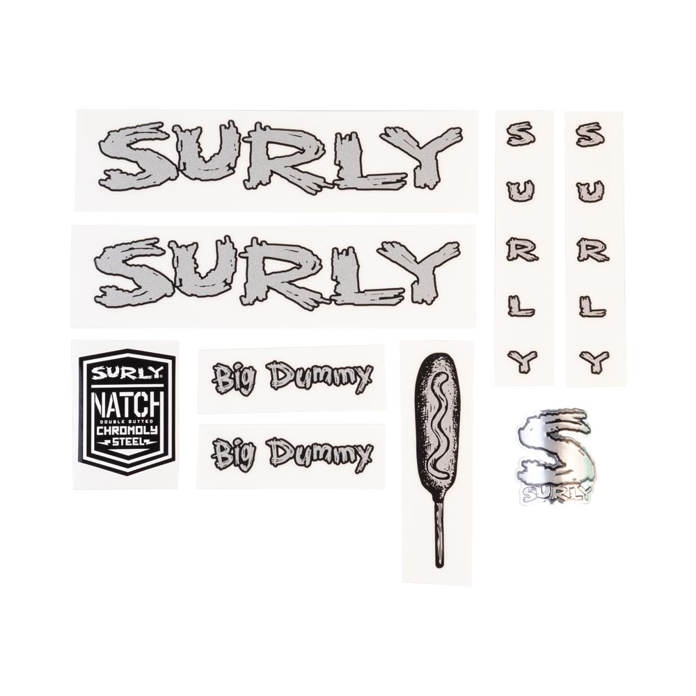 Surly Big Dummy Frame Decal Set - Metallic Silver