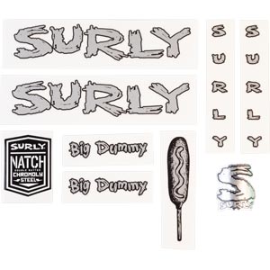 Surly Big Dummy Frame Decal Set - Metallic Silver