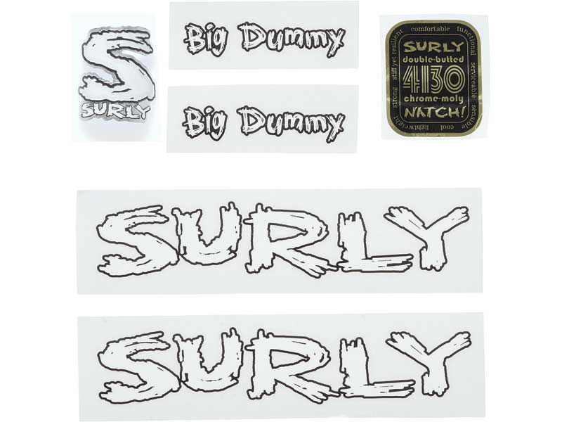 Big Dummy Decal Set, white