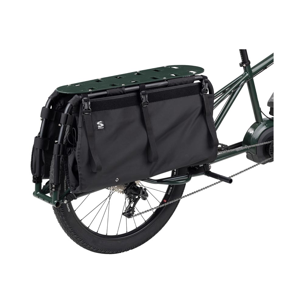 Surly Big Dummy Bag mounted on cargo Ebike three-quarter rear view