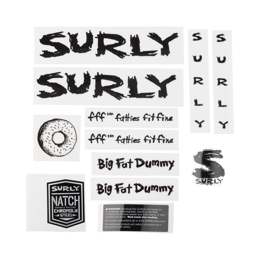 Big Fat Dummy Decal Set, black