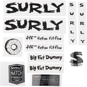 Big Fat Dummy Decal Set, black