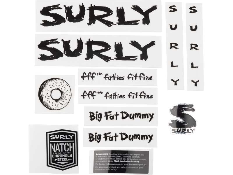 Big Fat Dummy Decal Set, black