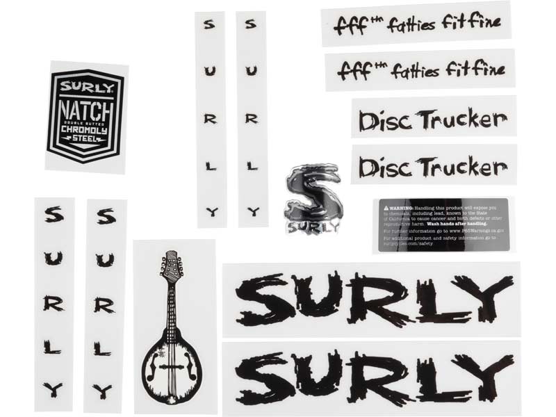 Disc Trucker Decal Set, black