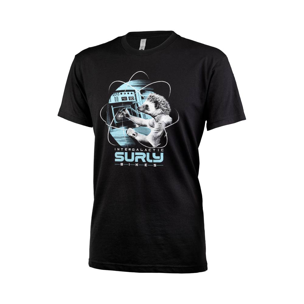 Surly Garden Pig Men's T-Shirt, front, black, on white background