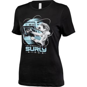 Surly Garden Pig Women's T-Shirt, front, black, on white background