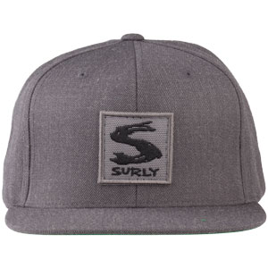 Surly Gray Area Snap Back Hat - Dark Heather Gray, One Size - front view