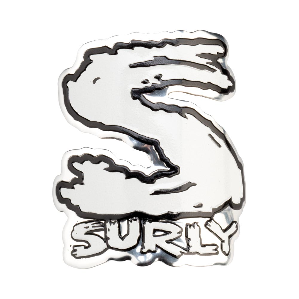 Surly Headbadge, white