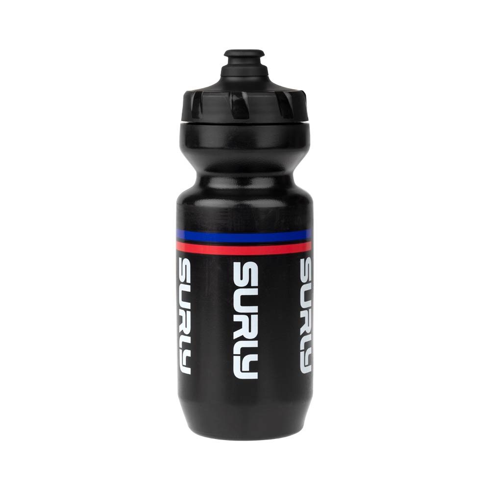 Surly Intergalactic Purist Water Bottle, black, 22oz, on white background