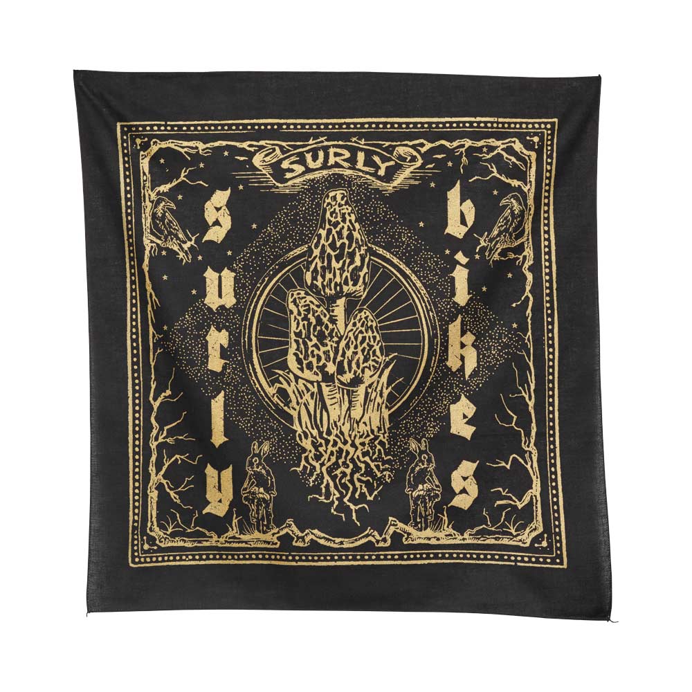 Surly Junk Rag, black/gold, on white background