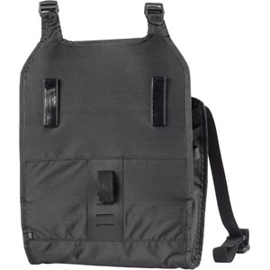 Surly Little Dummy Bag, black, rear view of rack mounting straps