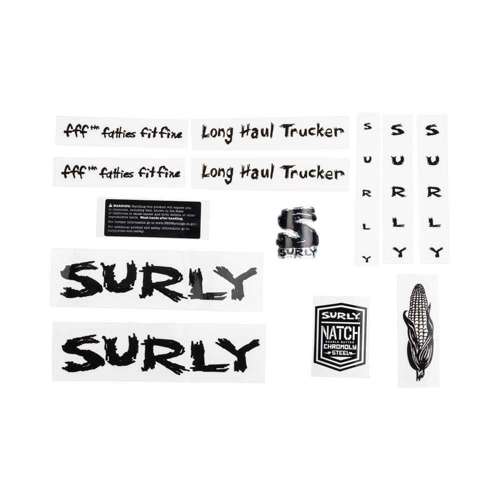 Long Haul Trucker Decal Set, black