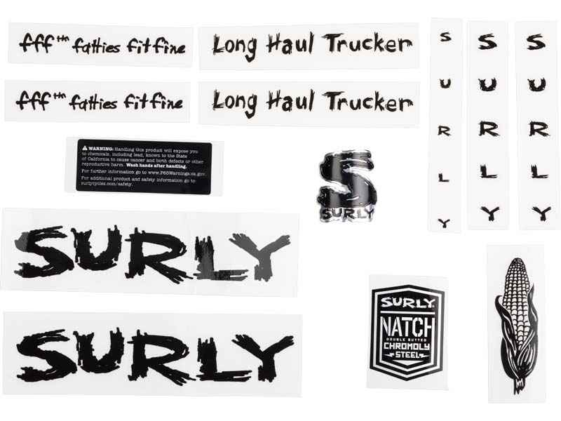 Long Haul Trucker Decal Set, black