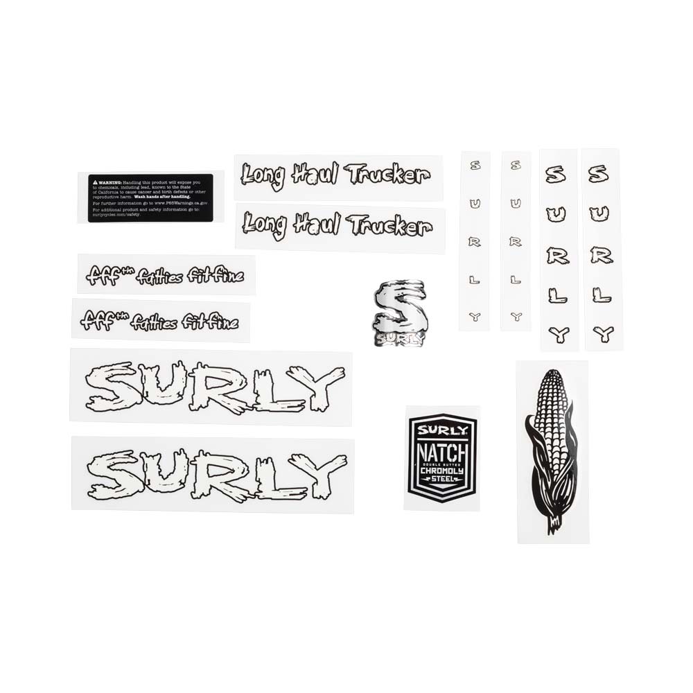 Long Haul Trucker Decal Set, white