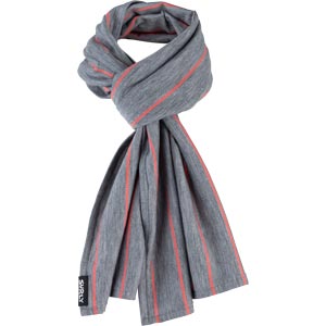 Surly Merino Wool Scarf: Gray/Orange Stripe, One Size