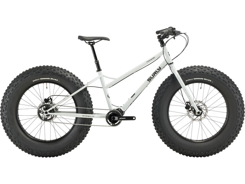 Surly Moonlander fat bike in Lunar Dust Gray side view