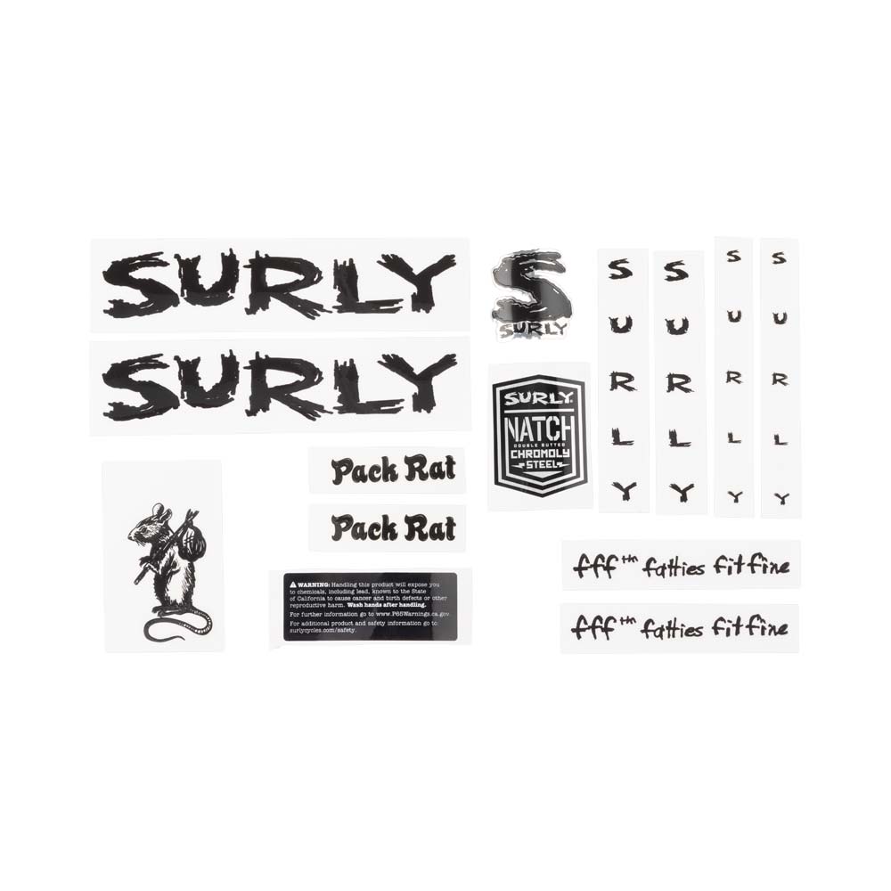 Pack Rat Decal Set, black