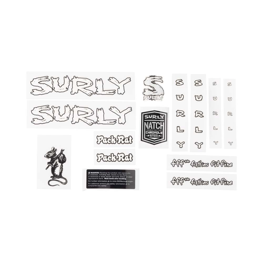 Pack Rat Decal Set, white