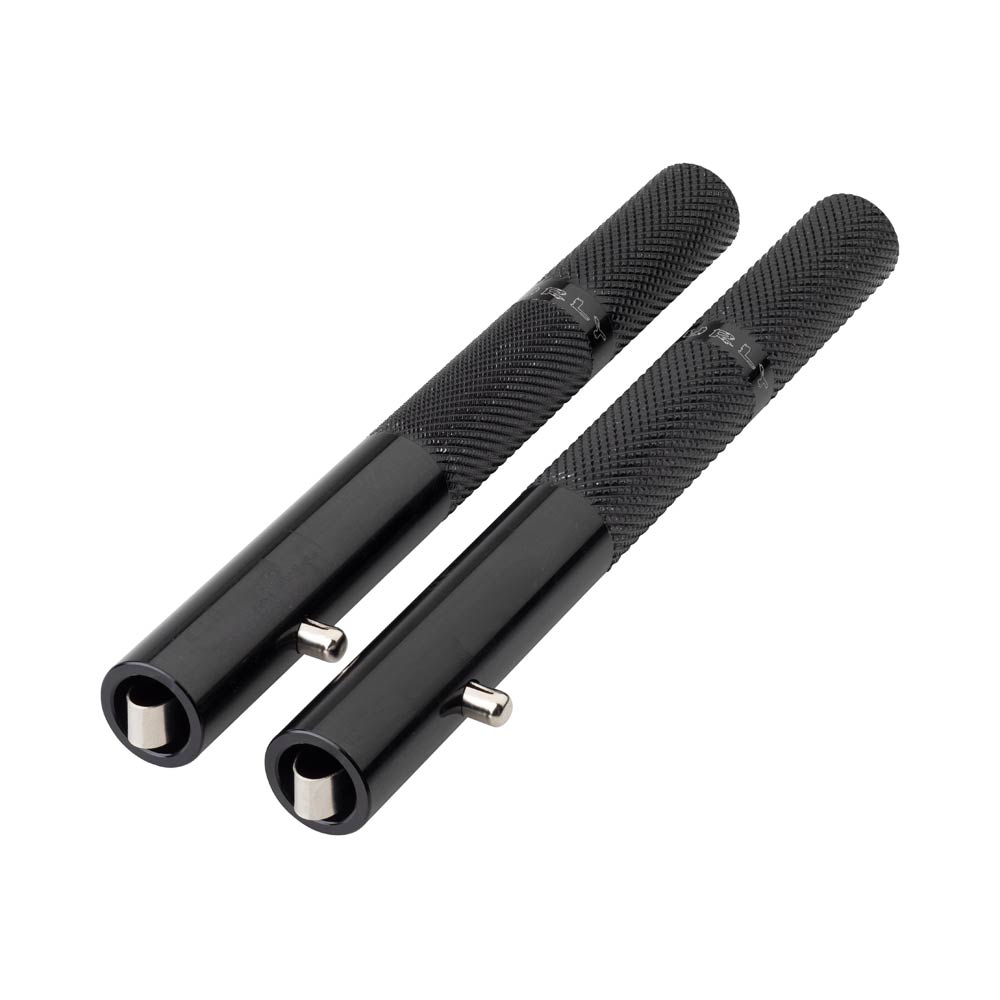 Surly Round Pegs, black, three quarter view showing ends  on white background