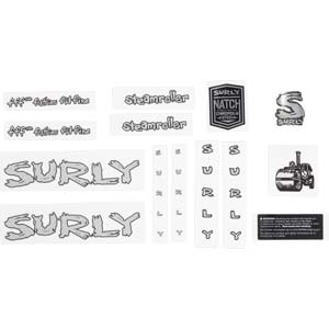 Steamroller Decal Set, silver