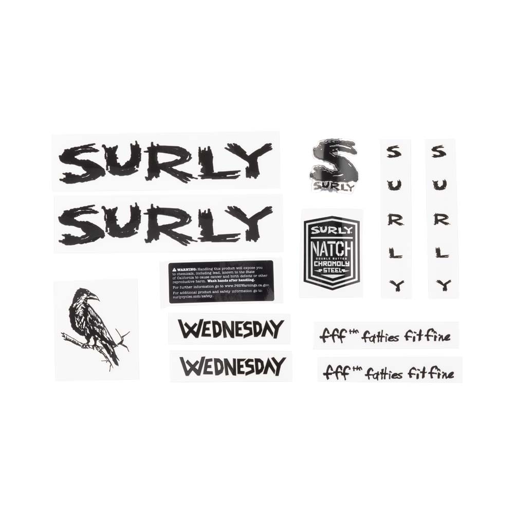 Wednesday Decal Set, black