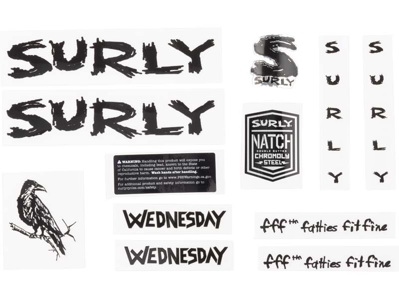 Wednesday Decal Set, black