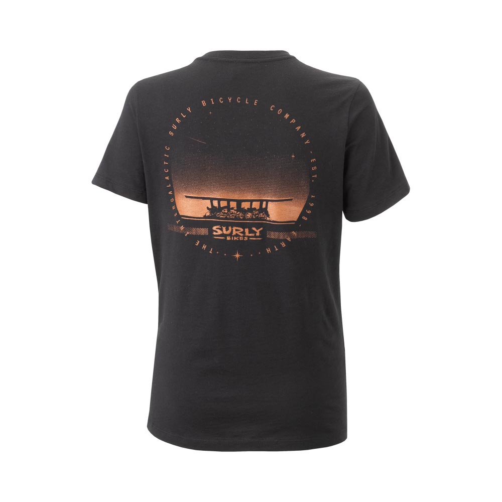 Surly Space Station Women's Tee, Black - backside view