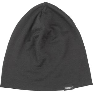 Surly Wool Beanie, Black, flat un-folded